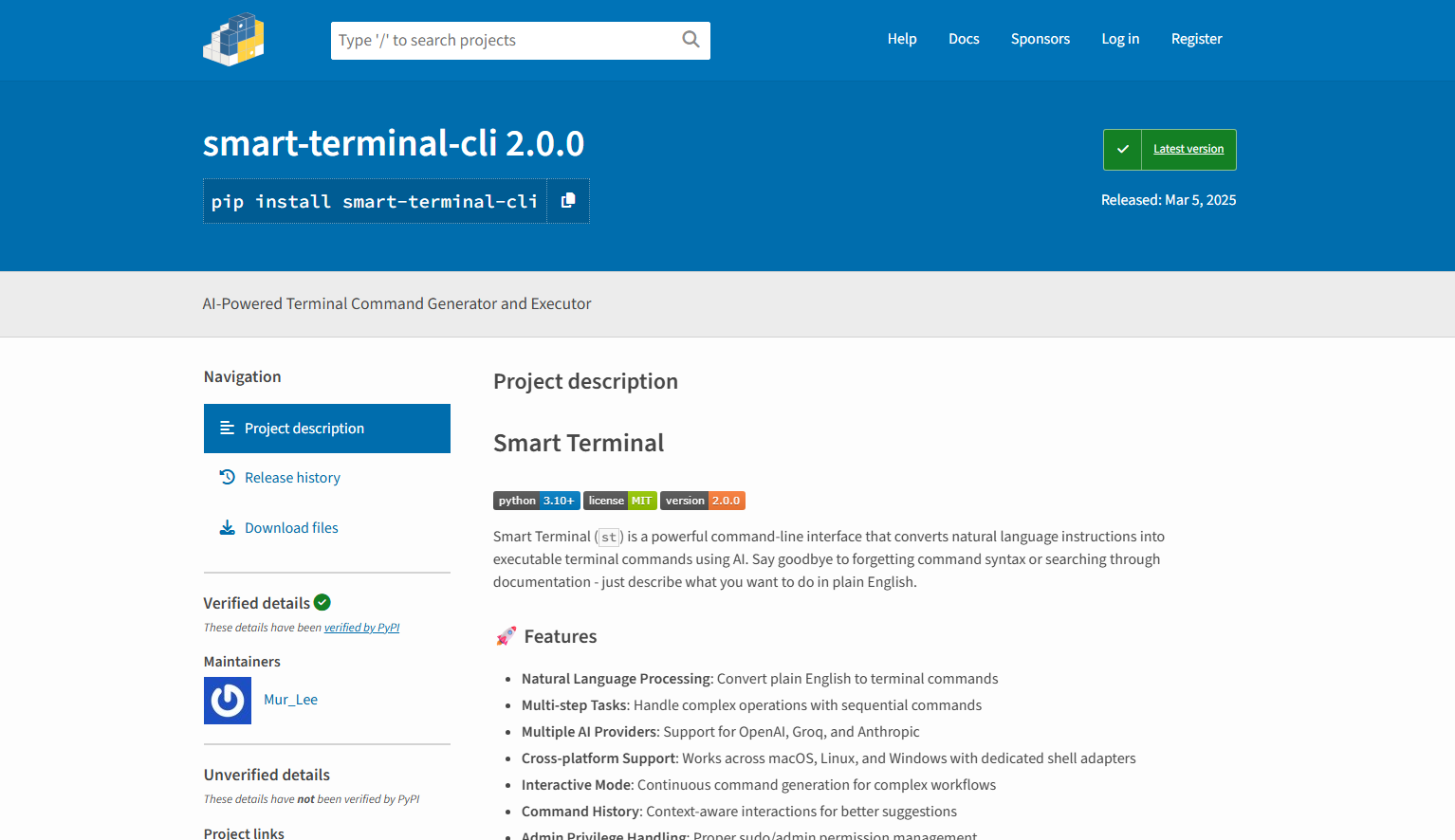 Smart Terminal for Windows, Linux and MacOS